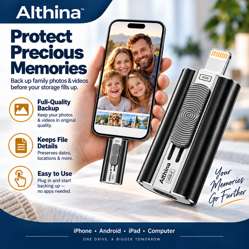 Althina™ MemorySafe Phone Drive