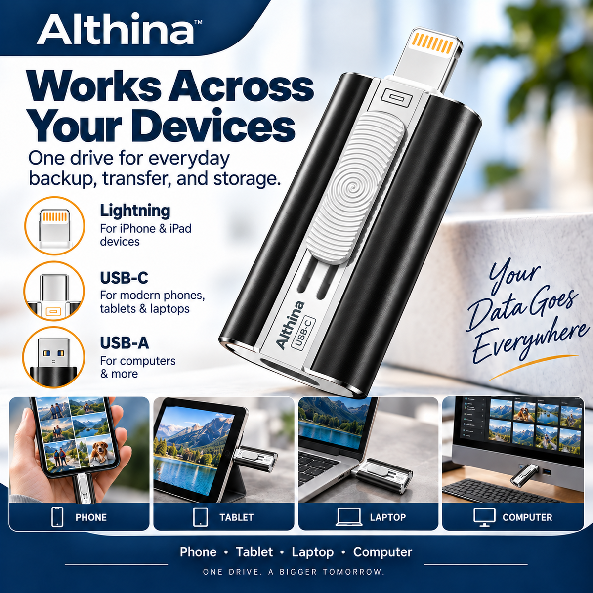 Althina™ MemorySafe Phone Drive